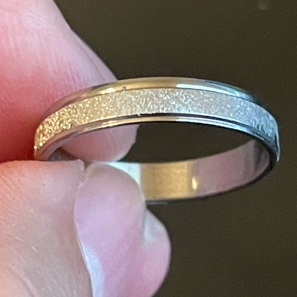 3mm stainless steel frosted ring - Picture 9 of 10